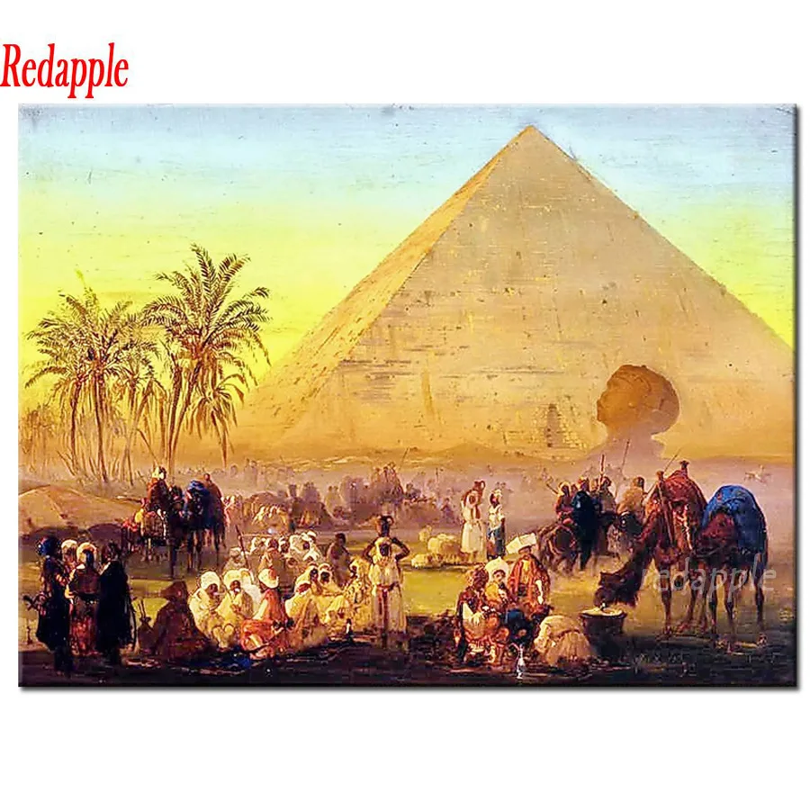 Египетская Пирамида Алмазная мозаика дрель египетское племя житель алмазов