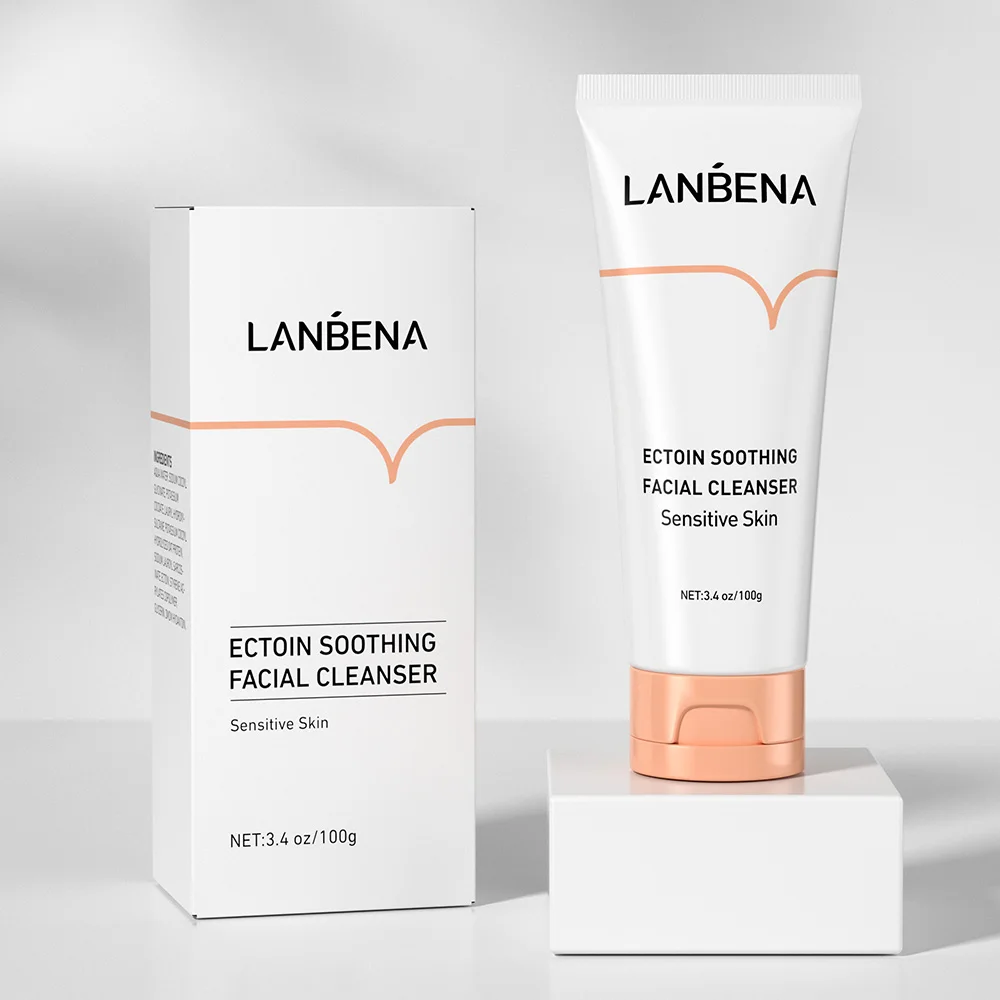 

LANBENA Facial Cleanser Ectoin Anti Allergic Repair Soothe For Sensitive Skin Care Face Wash Foam Nourishing Moisturizing 100g