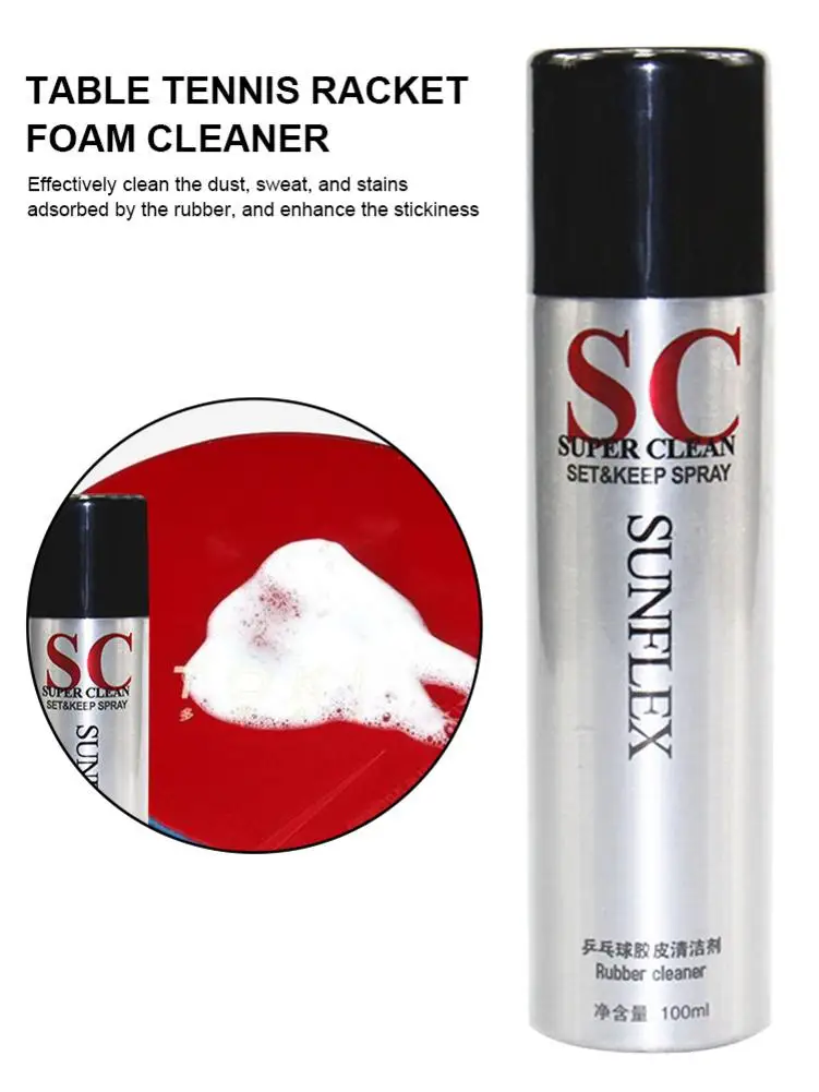 

100ml Table Tennis Racket Foam Cleaner Large Capacity Cleaning Agent Ping Pong Bat Equipment Care| Accessories Maintenance