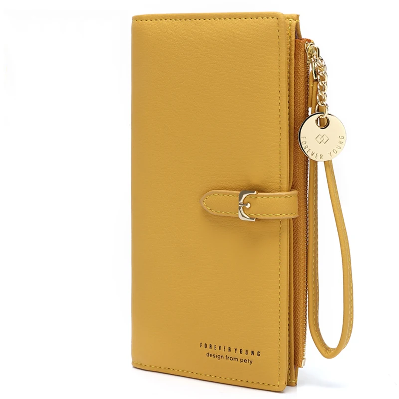 Женский Длинный кошелек женский клатч 2020 на молнии дизайнерский карман для