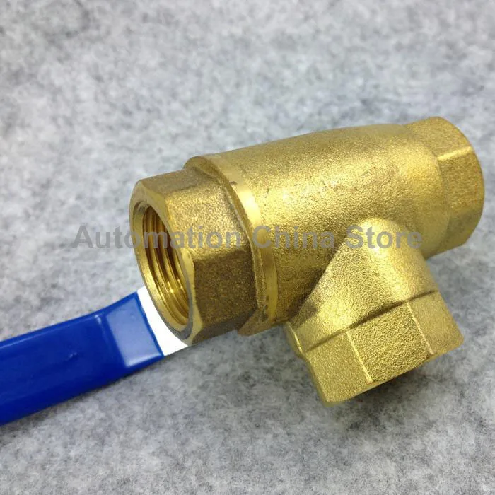 Three-way Brass Ball valve T type Water inlet pipe joint accessories Diverter DN15 DN20 DN25 | Обустройство дома