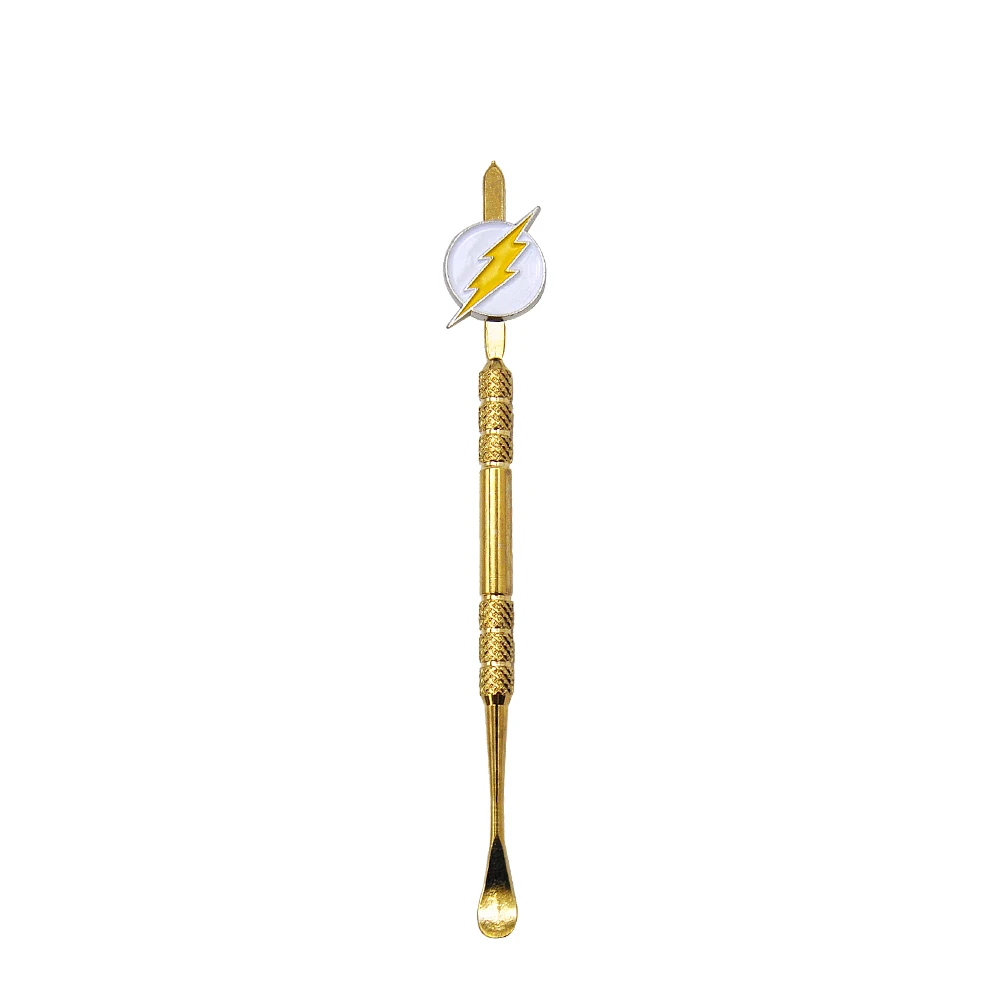 lightning-Gold HORNET нержавеющая сталь карбюратор крышка Dabber воск масло папа инструмент 4,7 дюймов ручка масло воск каверс инструмент концентраты курительная вода труба - Цвет: lightning-Gold