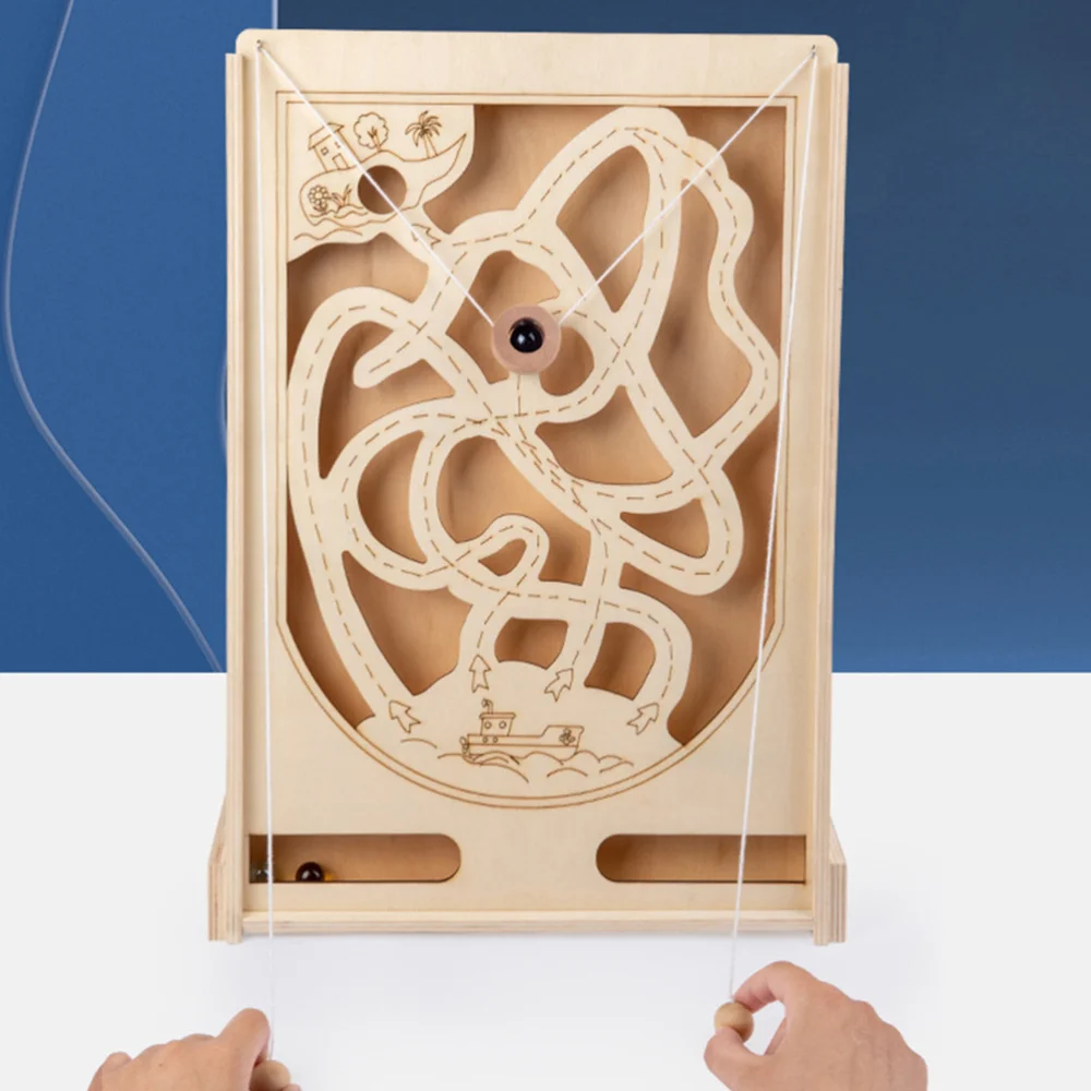 

Wooden Marble Game Children Marble Shooting Desktop Educational