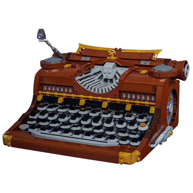 

Creative Expert Retro Writing Machine MOC-14237 Steampunk Typewriter Keyboard Model Building Blocks Kid Toys Gift