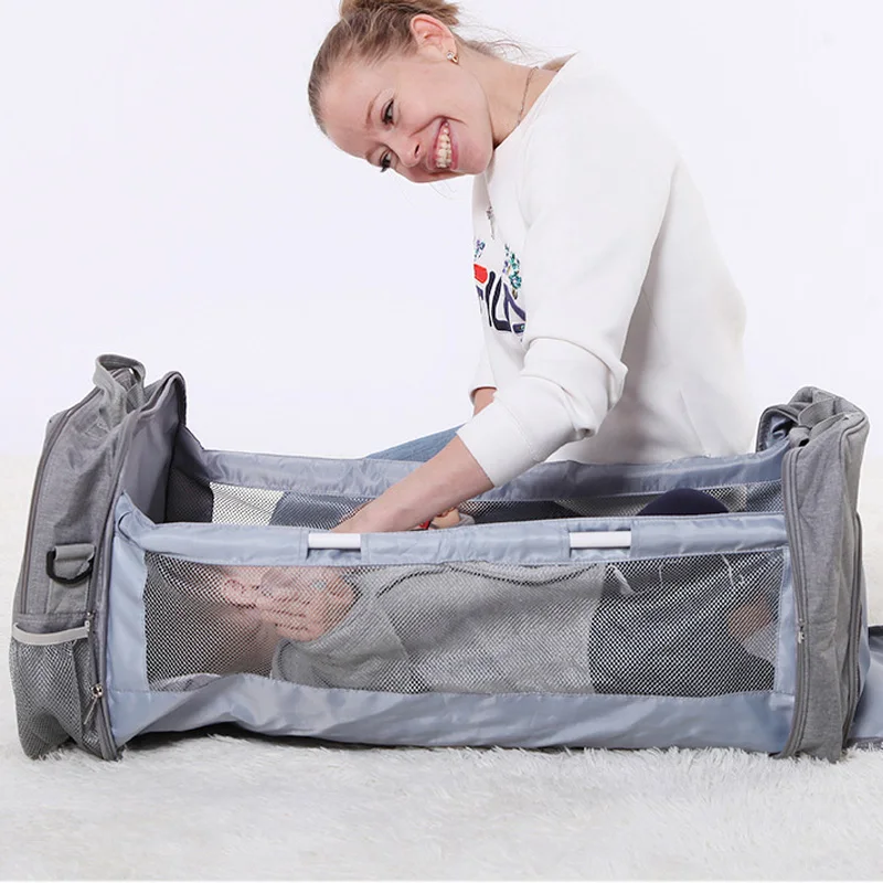 2-в-одном для пеленка кровати сумка рюкзак мамы складная кроватки большой Ёмкость