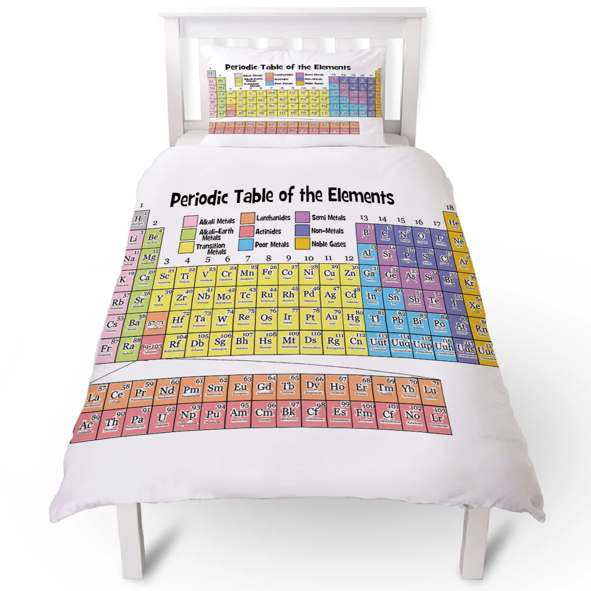Периодической таблицы элементов химии Пододеяльник подушка чехол Стёганое
