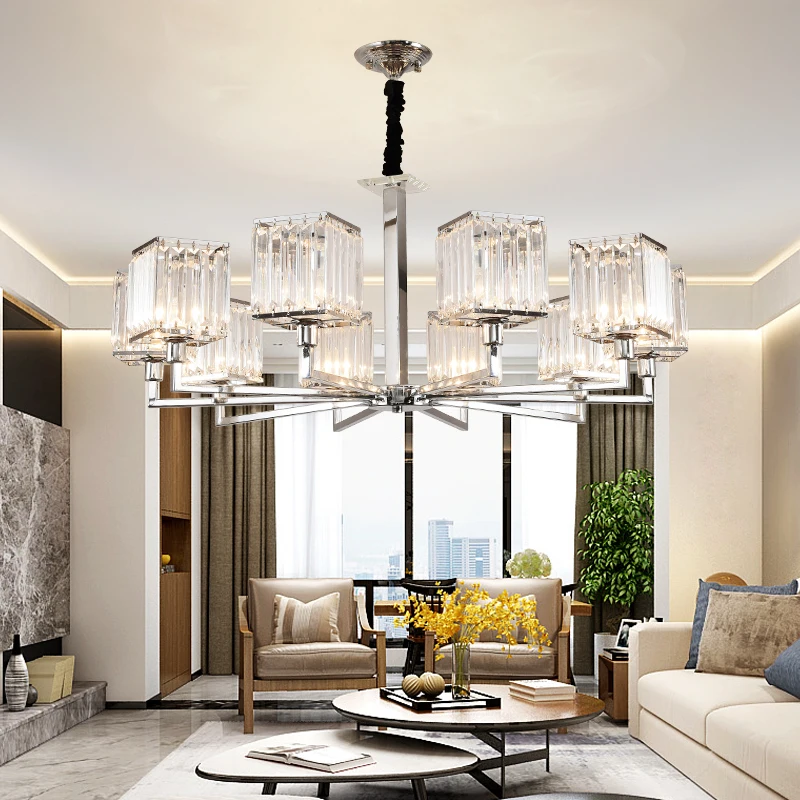 

Fashion square crystal led Chandeliers LED lamps restaurant corridor high power LED Chandelier led lustre light Chandeliers
