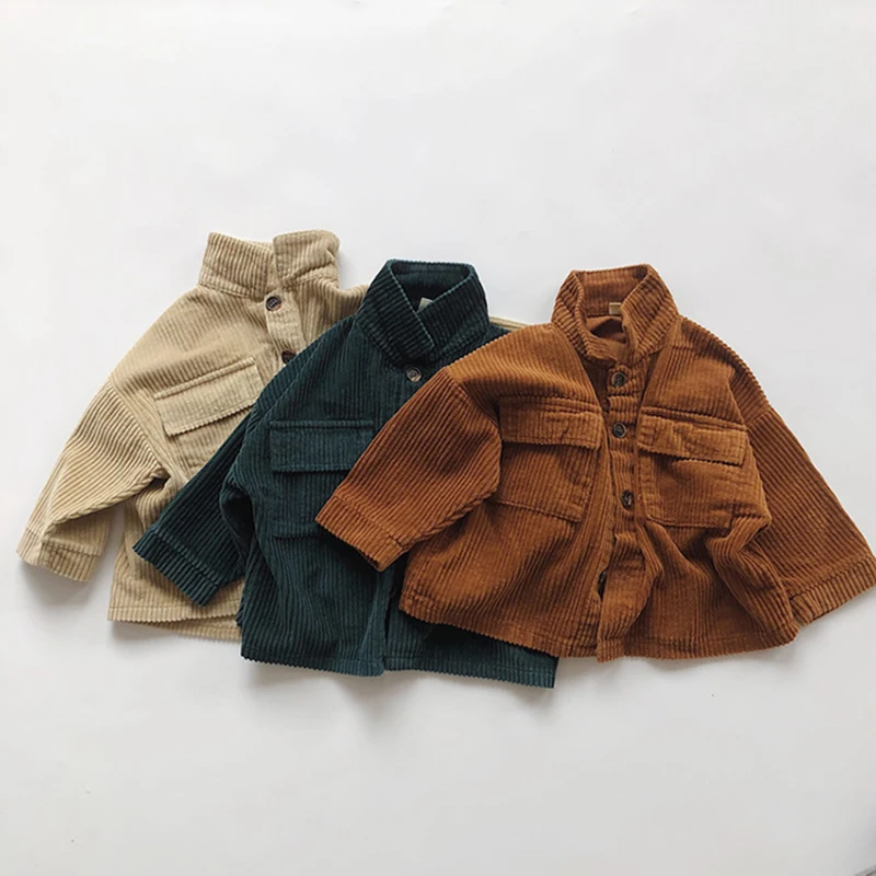 

Autumn Winter Baby Boys Girls Corduroy Coat Korean Japan Style Children Clothing Baby Boy Girl Long Sleeve Jacket Kids Coat