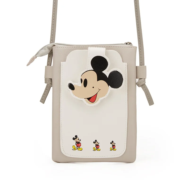 Disney Children's Coin Purse Mickey Mouse Printed PU Leather Material Waterproof Portable Mobile Phone Bag Card Case | Игрушки и
