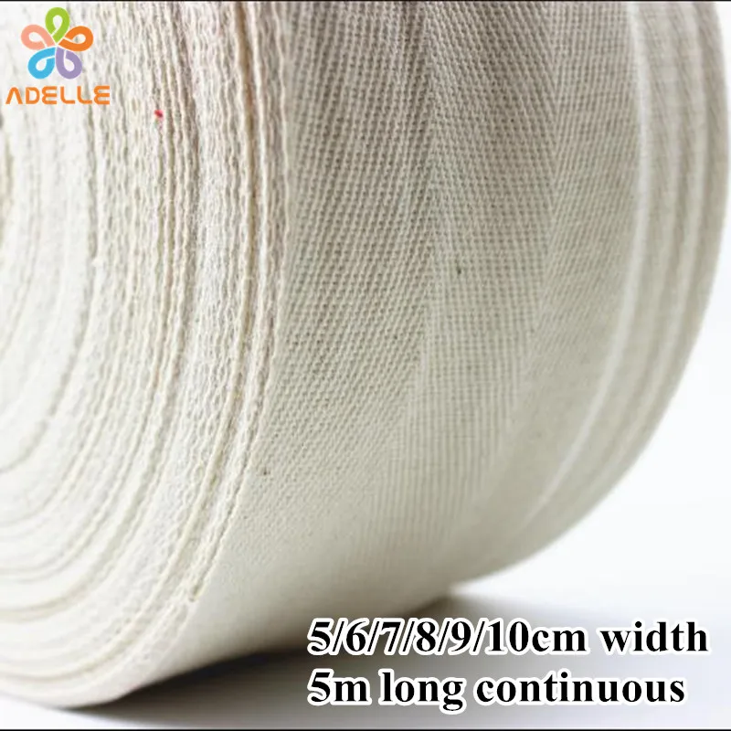 5/6/7/8/9/10cm Ultra width 100% Cotton tape/webbing/ribbon Natural Color Weight lose leg belly Wrapping Bondage Free shipping 5m | Дом и сад