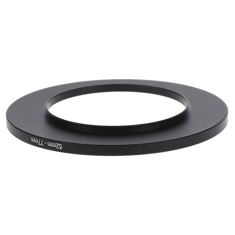 2 Pcs Camera Lens Step Up Filter Black Adapter Ring Metal For 72Mm-77Mm & 52Mm-77Mm | Электроника