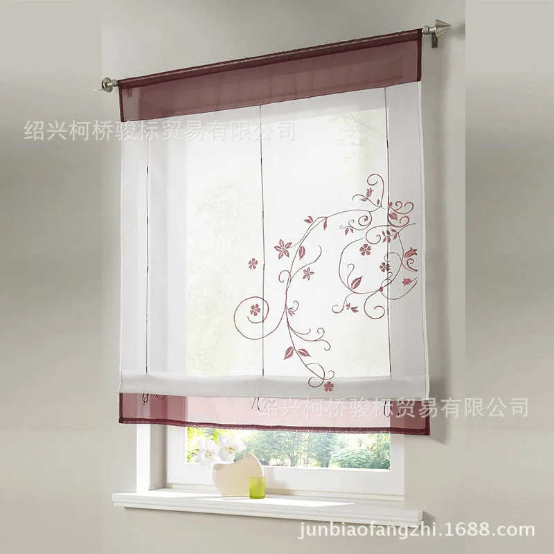 Европейский Римский занавес вышитый в рустикальном стиле жалюзи для кухни