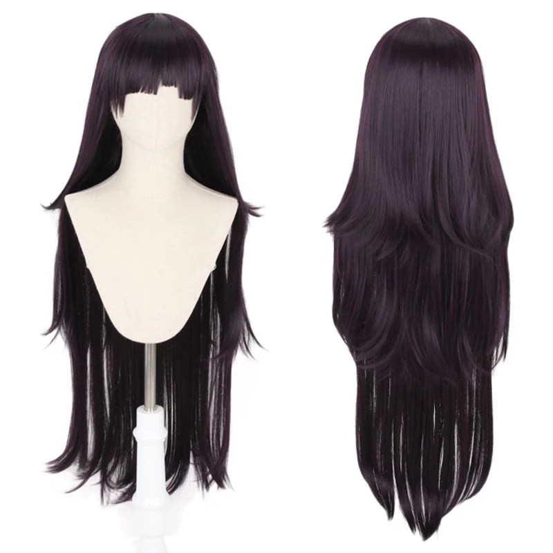 Dangan Ronpa Danganronpa Tsumiki Mikan длинный черный фиолетовый косплей Жаростойкие