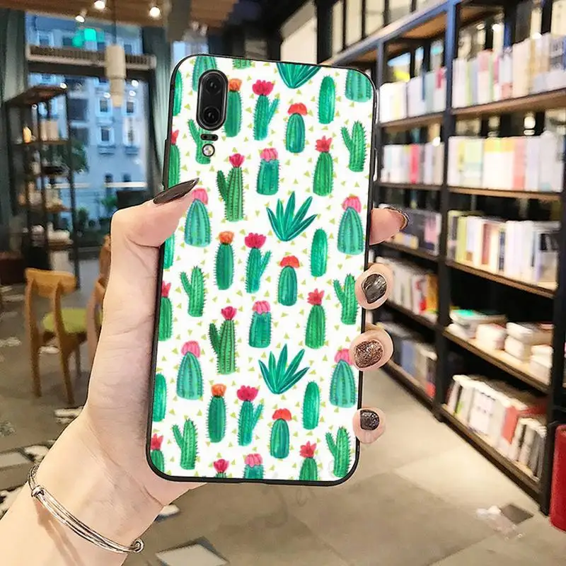 

lovely cactus Plant art Phone Case For Huawei honor Mate P 10 20 30 40 Pro 10i 9 10 20 8 x Lite