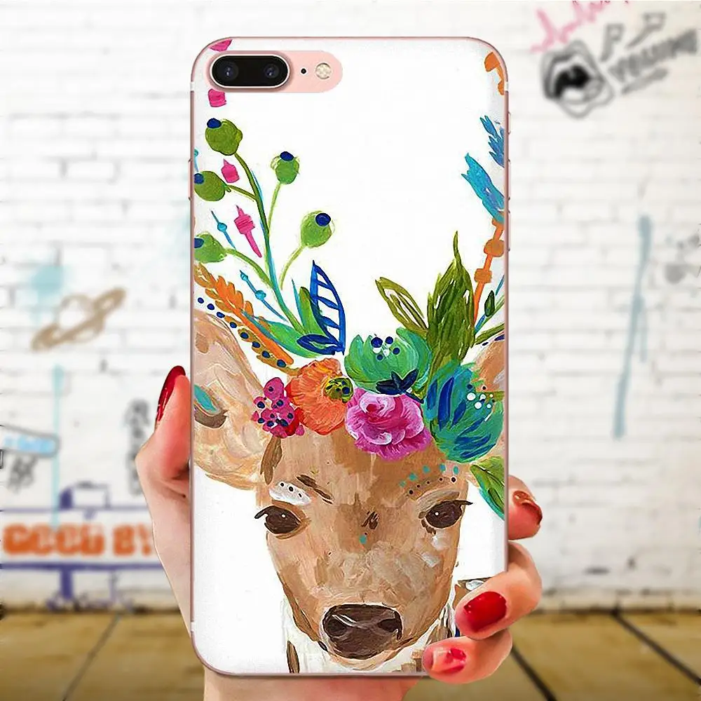 Мягкий узор для Apple iPhone 4 4S 5 5C 5S SE SE2 6 6S 7 8 11 Plus Pro X XS Max XR головы носить цветы Ежик