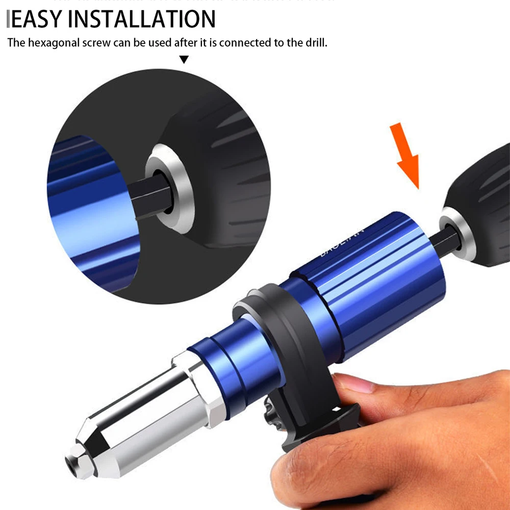 

Electric Gun 2.4mm-4.8mm nut gun drill adapter Cordless riveting tool Insert Nut Pull Tool
