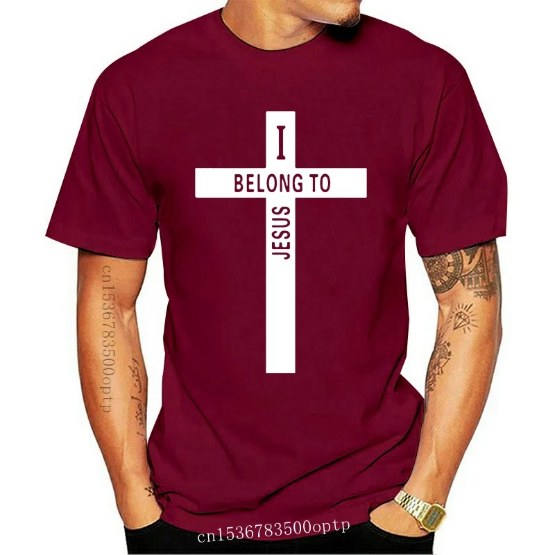

New ENZGZL 2021 Neue Sommer T Shirt Herren 100% baumwolle T-shirts mnnlichen kreuz druck JESUS T Kurzarm Hohe Qualitt Junge