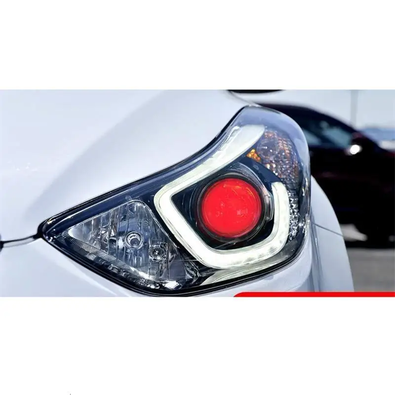 Боковой указатель поворота внешний стиль авто Drl светодиодные дневные ходовые части фары автомобильные фары в сборе для hyundai Elantra