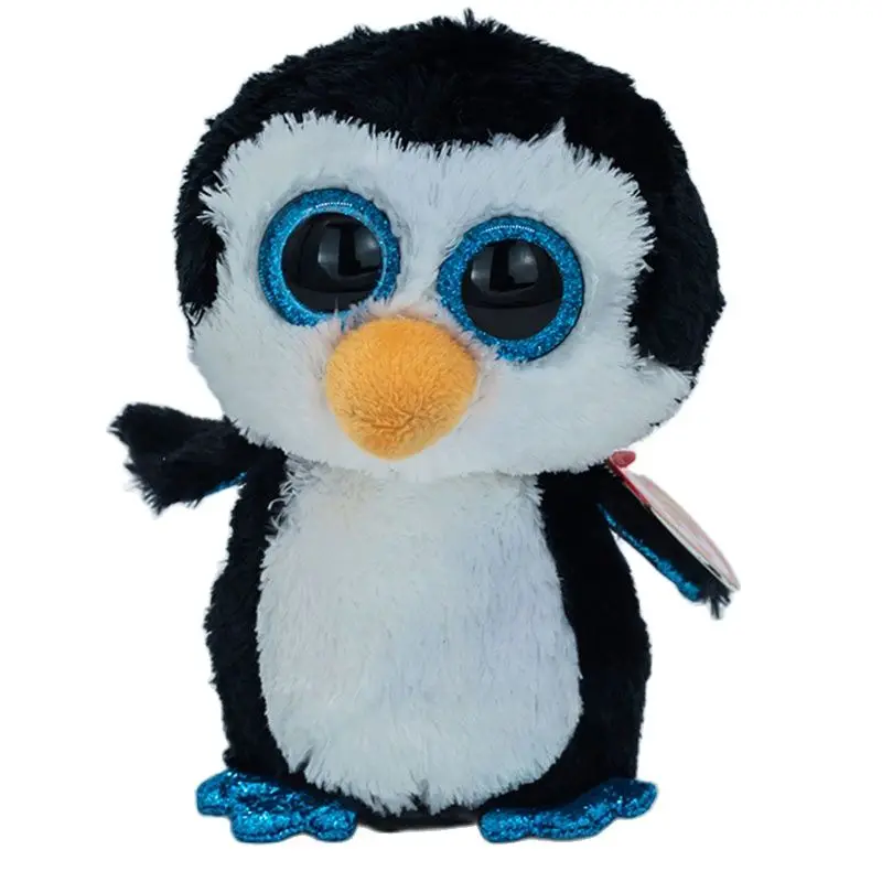 

Ty Beanie Big Blue Eyes Peas Plush Stuffed Animal Black White Penguin Collection Toy Doll Child Birthday Christmas Gift 15CM