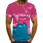 Новинка 2020, футболка с 3D принтом, с рисунком чернил, Летние повседневные топы с коротким рукавом, модные футболки с круглым вырезом, Мужская футболка