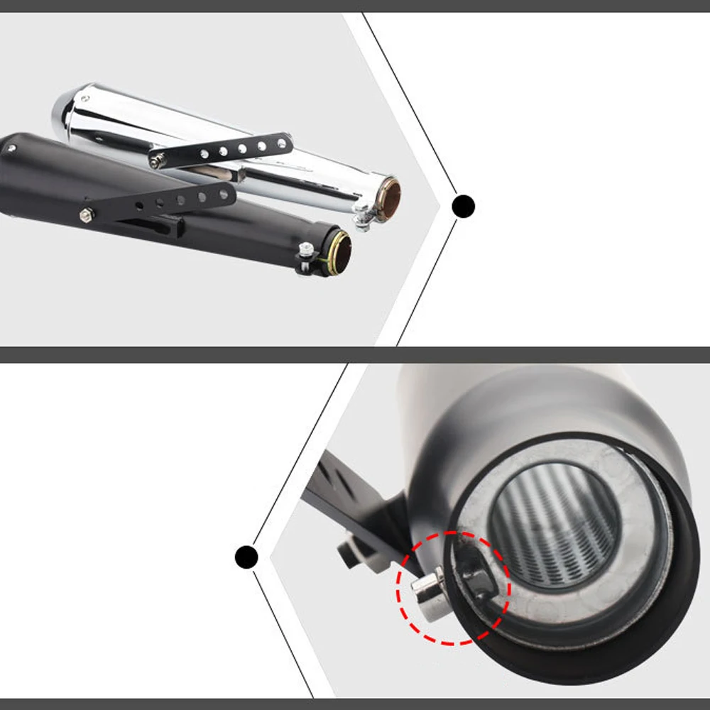 

Motorcycle Racer Exhaust Pipe Muffler Tail Tube Silencer for Honda CRF230F CRF150F Motorcycle Muffler Four Style