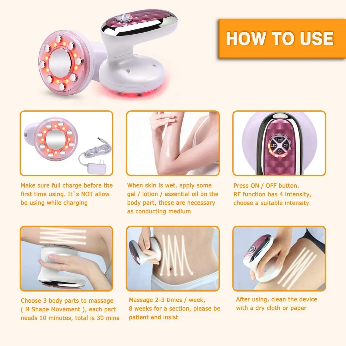 

RF EMS Fat Burner Weight Loss Ultrasonic Cavitation Body Slimming Machine Massager Radio Frequency skin beauty care products