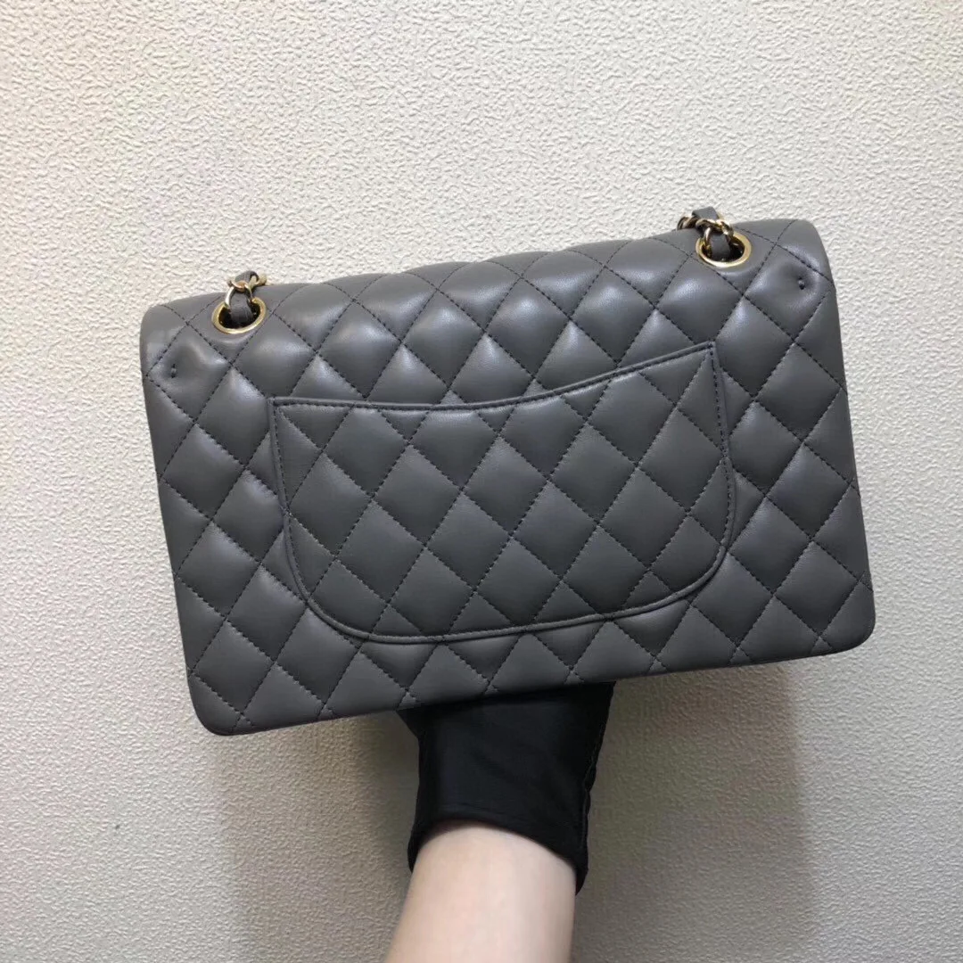 

2021 quality lady MESSENGER BAG 100% genuine leather double flap handbag caviar leather lady shoulder bag lady purse lady bag