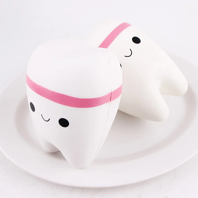 

Cute Squeeze Toy 1Pc Stress Reliever Cream Scented Colorful Tooth Toy Super Slow Rising Antistresses For Adult Kids Funny Gifts