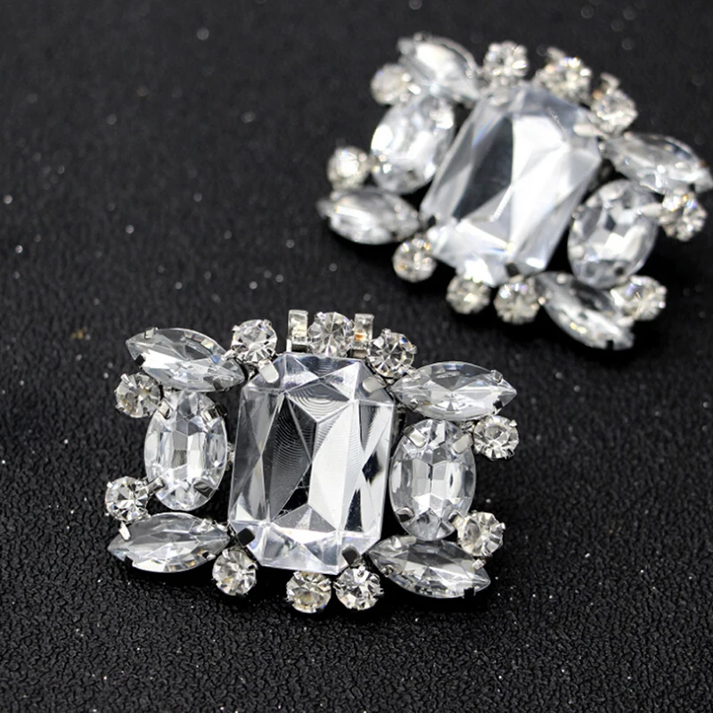 

1pcs Rhinestone Shiny Decorative Clips Charm Buckle Shoes Decoration Shoe Clip Wedding Shoes High Heel Women Bride Decoration