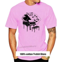 camiseta de manga corta para hombre camisa con dise%c3%b1o de piano negro obra de arte m%c3%basica elegante gris nueva