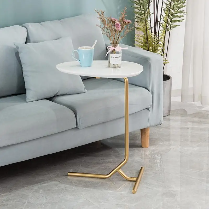 Креативный простой Овальный маленький прикроватный столик мобильный железный