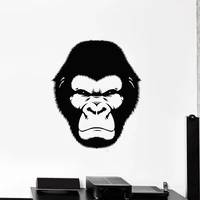 monkey head wall decal animal jungle zoo teen room man cave interior decor vinyl window glass stickers orangutan mural m248