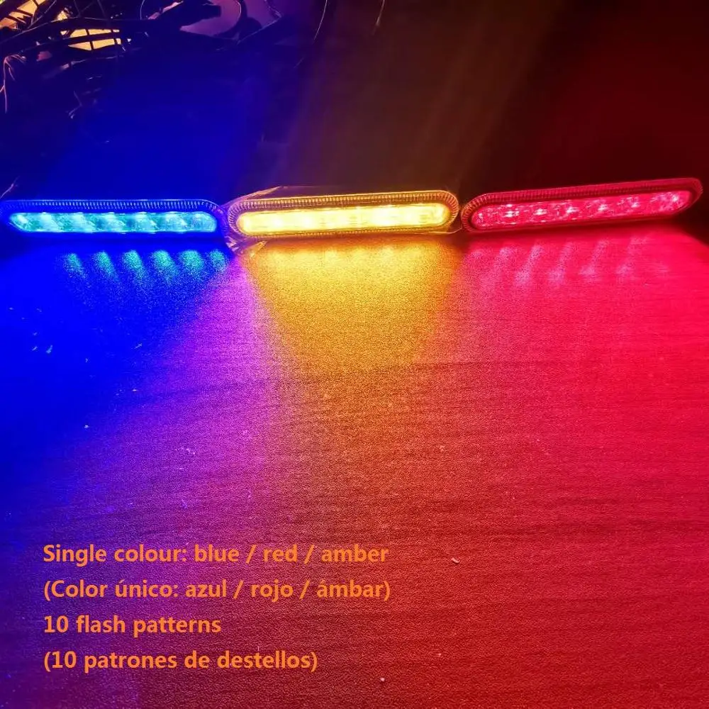 TC-X 6 светодиодных автомобилей Полиция Строуб наживается 10 режимов мигания Авто