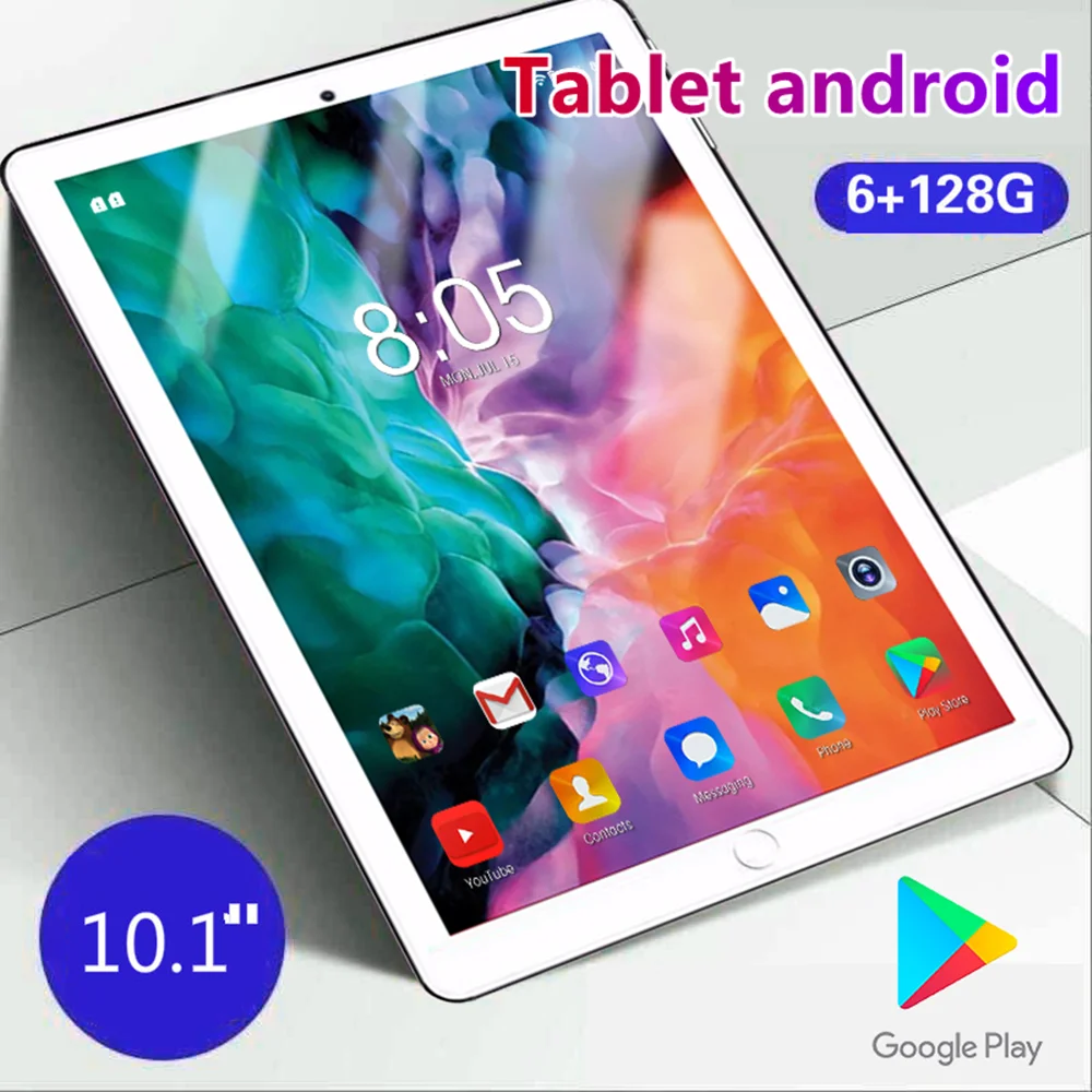 Планшет на android экран 10 1 дюйма 6 ГБ + 128 ГБ|ЖК-экраны и панели для планшетов| |