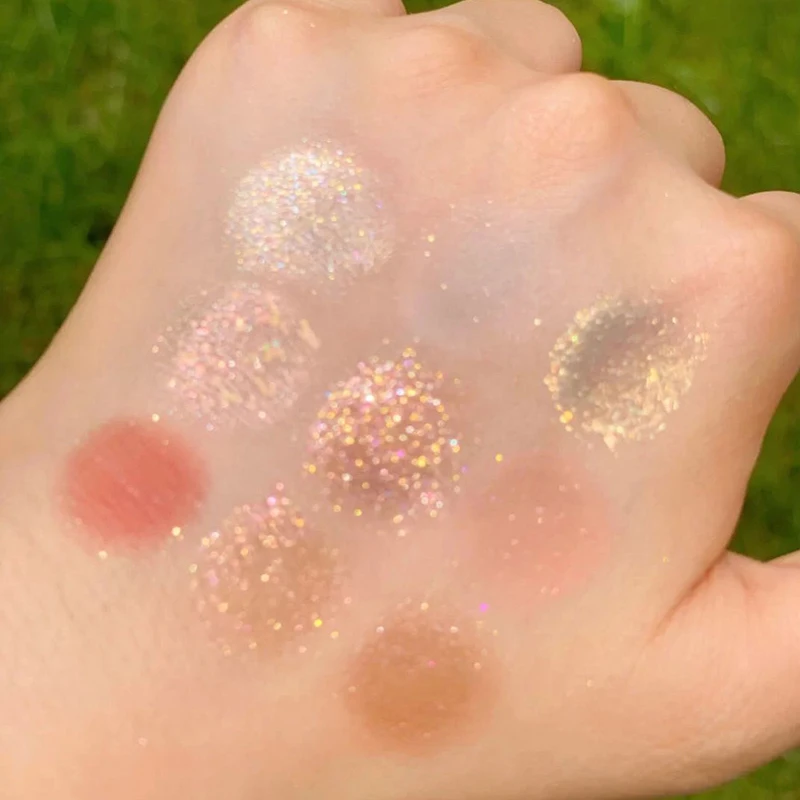 9 цветов Перламутровые тени для век цвета земли с шиммером палитра теней