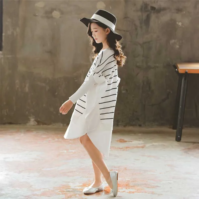 Платье для девочек коллекция 2019 года осенне-зимнее трикотажное детское платье в