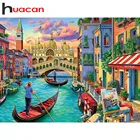 Алмазная мозаика Huacan, Набор для вышивки крестиком, 5D картина из страз, пейзаж, украшение для дома