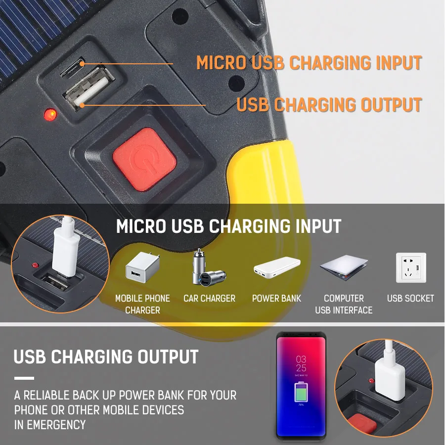 Треугольный предупредительный светофор постоянного тока 5 в 20 Вт COB Солнечный