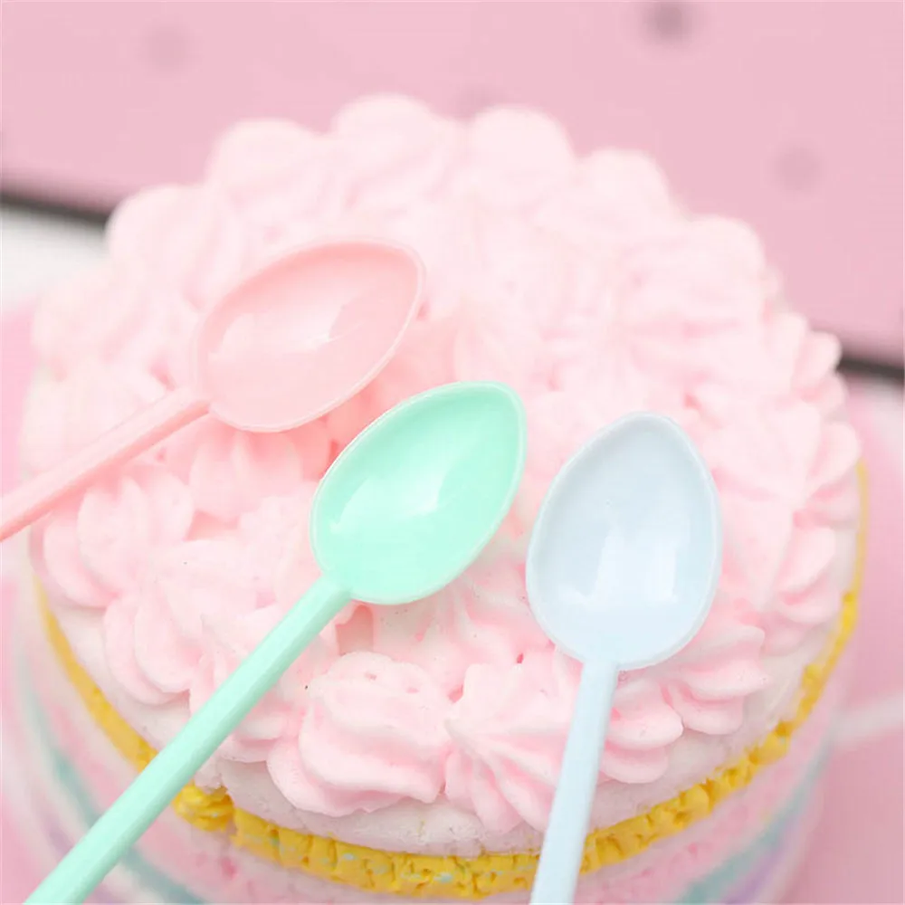 

Sweet-colored plastic mini mixing spoon for making jam - like sauce mix coffee spoon for plastic spoon30 cups