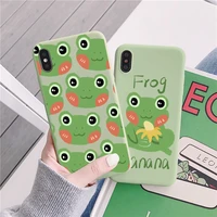 mint green funny the frog cute cartoon couple phone case for iphone 13 12 11 pro max xr xs max x 6s 7 8 plus se 2020 soft case
