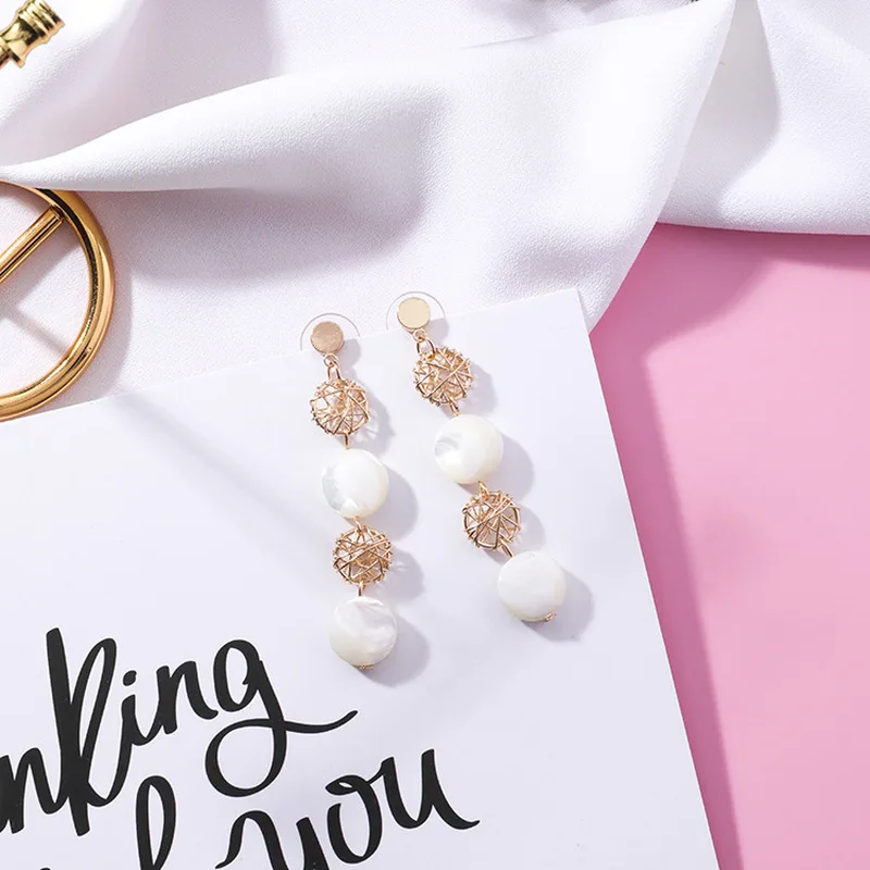 2018 Новые простые корейские милые персонализованные серьги капли ветровая