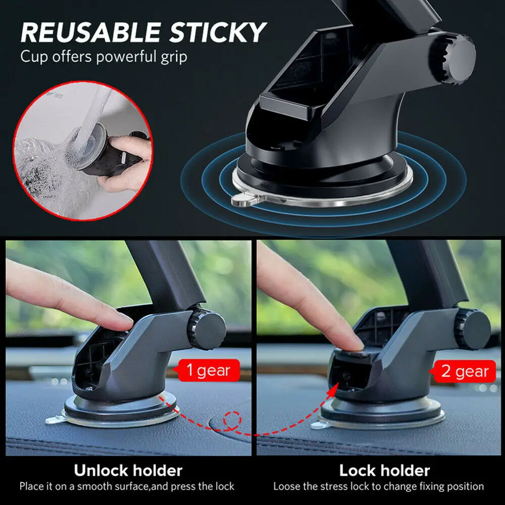 wooden mobile stand Sucker Car Phone Holder Mount Stand GPS Telefon Mobile Cell Support For iPhone 12 11 Pro Max X 7 8 Plus Xiaomi Redmi Huawei mobile phone holder for car