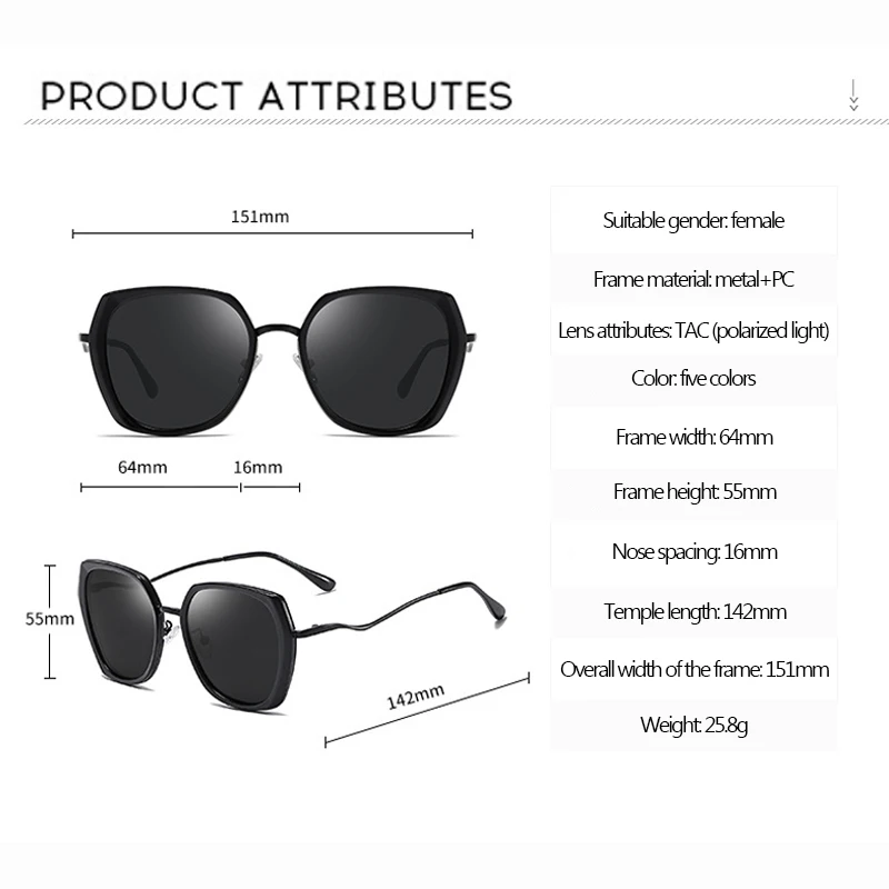 

Women's Glasses Luxury Brand Design Sunglasses Gradient Polarized Lens Sun glasses Butterfly Oculos Feminino