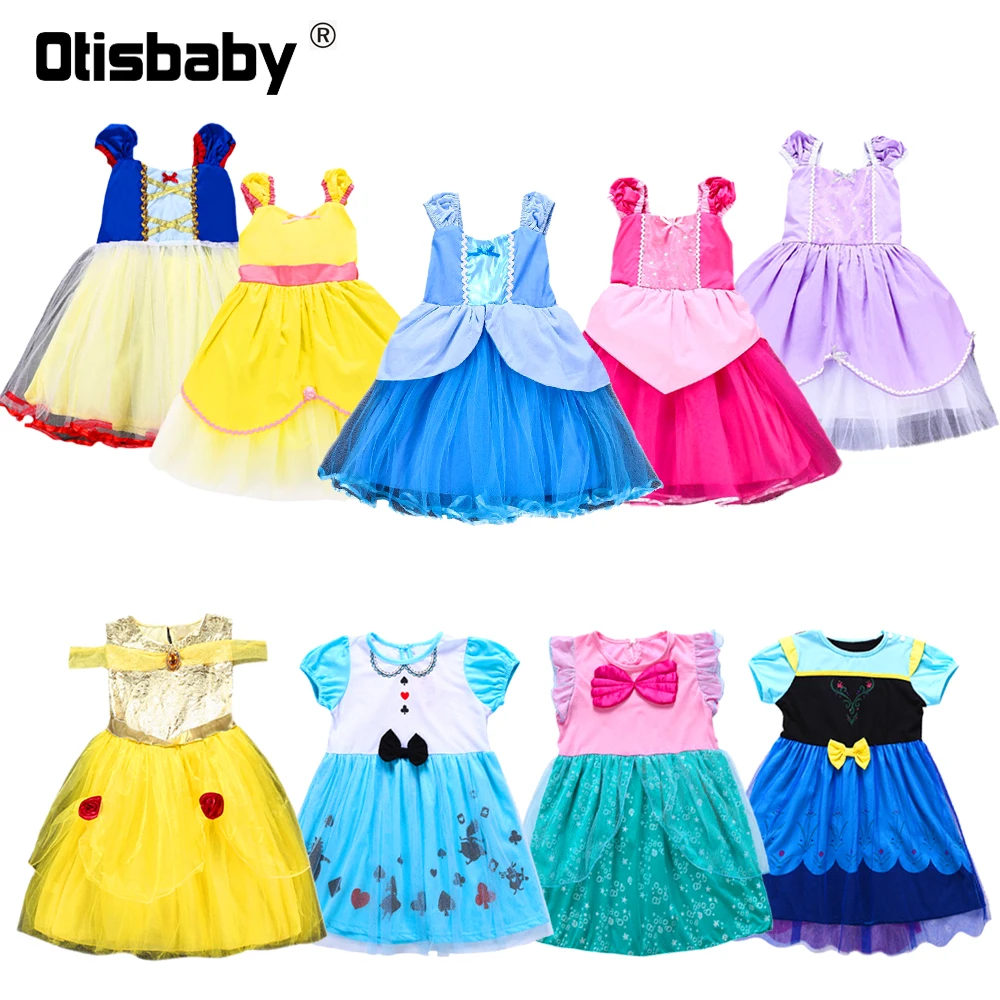 Halloween Christmas Girls Beauty and Beast Cosplay Infant Costume Belle Princess Dress Children Floral 1 2 3 4 5 6 years | Детская