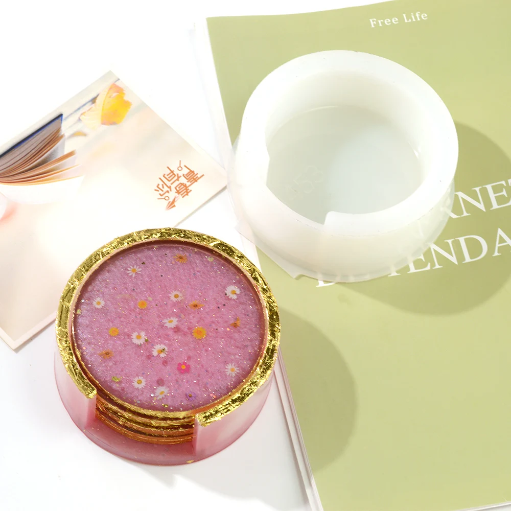 

2021 Coaster Storage Box Resin Mould Round Square Moldes Silicona Resina Epoxi For DIY Handmade Craft Resin Jewelry