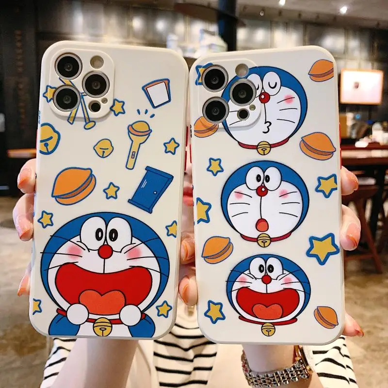 

Doraemon creative cartoon cute couple mobile phone case for iPhone/7plus/8p/se2/xr/xs/xsmax/12/11pro/12mini/12promax/6s/6splus