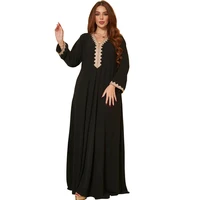 muslim ladies robe african long sleeved dress spring big size casual womens loose slim long skirt middle eastern ethnic dresses