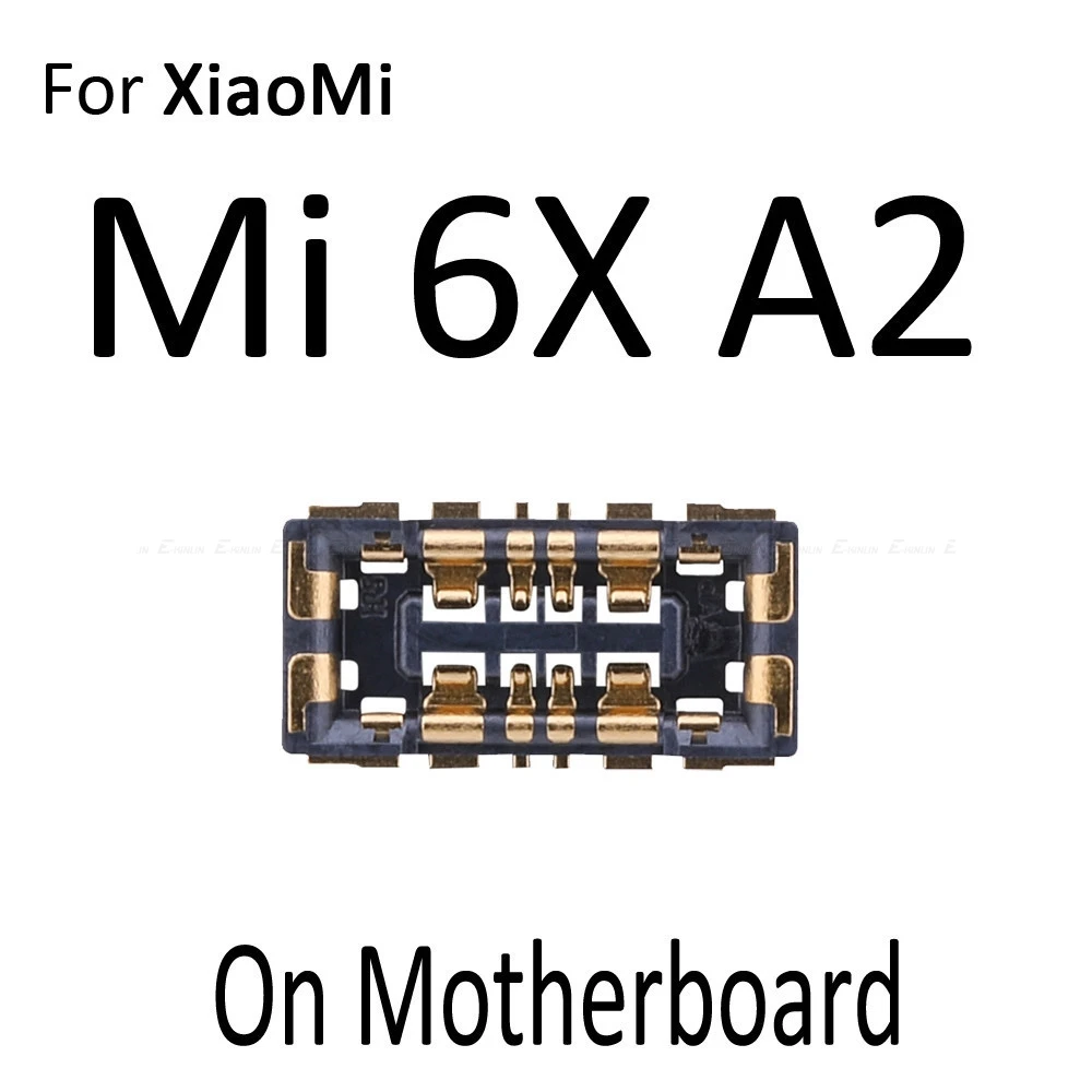 2 шт. Батарея Разъем Держатель контактов для Xiaomi mi 5X A1 A2 6X Red mi 5 6plus 6A Note 4 4X Pro 5 5A 7 Pro на материнской плате - Цвет: For Xiaomi Mi 6X A2