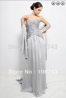 free shipping customized formal evening elegant gown 2018 new brides vestidos formales long silver mother of the bride dresses