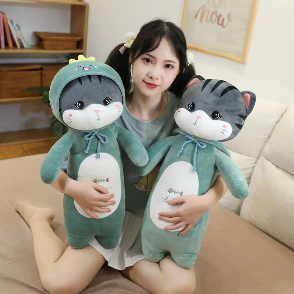 100 см гигантская плюшевая кошка кукла чучело Косплей игрушка длинная подушка для